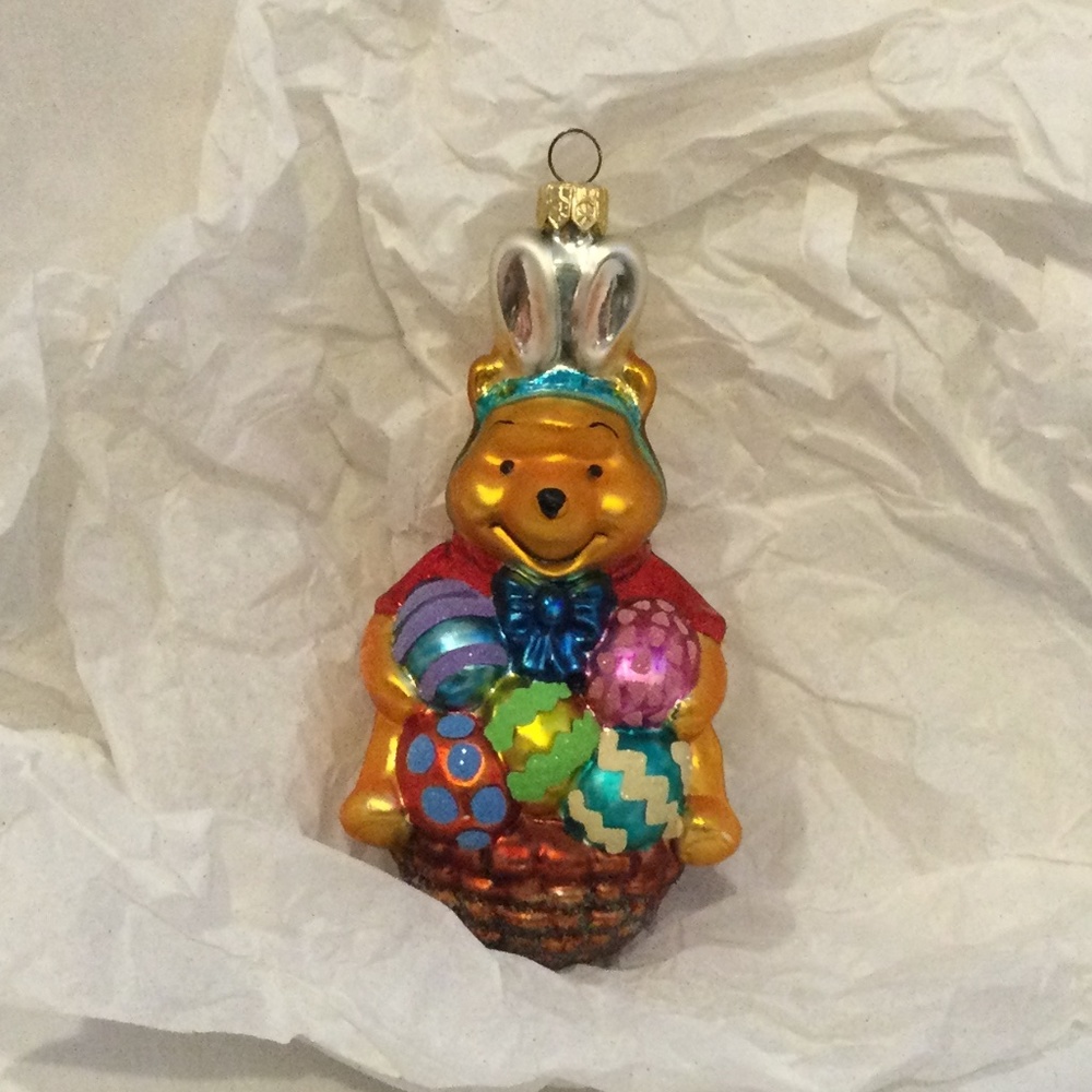 Christopher Radko 1999 Disney Easter Winnie The Pooh Bunny Ears Ornament - NEW
